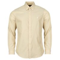 polo ralph lauren camisa manga larga camisa ajustada custom fit en popelin de rayas para hombre