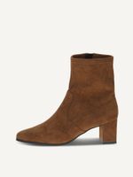 caprice bootie brown made of textiles with block heel size 37
