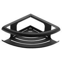 portasapone angular negro en acero inoxidable y laton con acabado mate