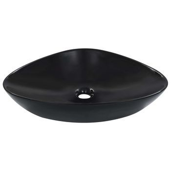 Lavabo 58,5x39x14 Cm Cerámica Negro Vidaxl