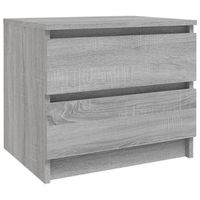 mesita de noche  mesa auxiliar  mesilla madera contrachapada gris sonoma 50x39x435 cm