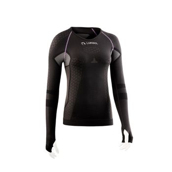 Camiseta Manga Larga Lurbel Cristallo Negro Rosa Mujer, Talla M