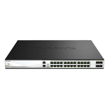 Switch gestionado D-Link DXS-3130-28P 24x10G PoE+ 4x25G SFP28 Apilable L3 Capa Avanzada