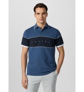 Hackett London para hombre. HM5600192 Polo Hs Multi azul (M), Casual, Algodón, Manga corta