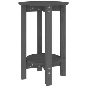 Mesa De Centro  40 X 60 Cm  Madera - Gris