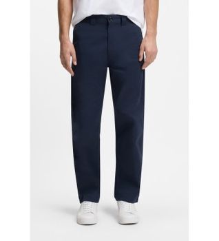 BOSS para hombre. 50554993 Pantalón Straight Fit marino (36/34), Casual, Algodón