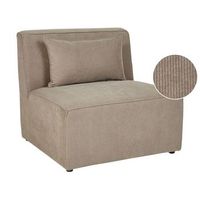 sillon modular de pana gris pardo asiento 1 plaza moderno lemvig