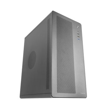 Tacens AEROM, Caja PC Micro-ATX, Estructura Metálica Robusta con Rejilla Frontal, 1x Ventilador Trasero 120mm Ultrasilencioso, Soporte hasta 3x Ventiladores Frontales, Minitorre Gaming, USB 3.0, Caja