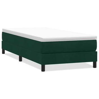 Cama Tapizada 223x103x25 Cm Contrachapado, Madera Procesada - Verde