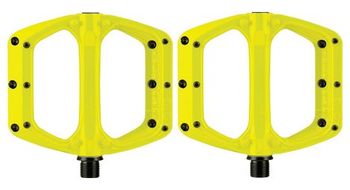 Par de pedales planos spank spoon dc amarillo