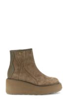 botines de cuna de ante y piel taupe 40