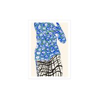 poster blue and green sin marco  - 30 x 40 cm