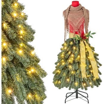 Arbol De Navidad Con Luces Incorporadas 150cm, Costway Arbol De Navidad Con Luces（248 Puntas）