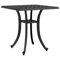 mesa de jardin  mesa de exterior aluminio fundido negro 80x80x75 cm