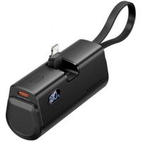 power bank vention fhrb0 4800mah 225w ultra compacto led cables integrados negra