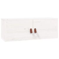 armario de pared de madera maciza de pino blanco 80x30x30 cm vidaxl
