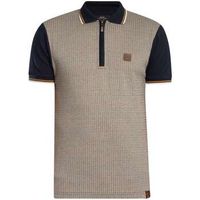 trojan polo polo con panel de cremallera y pata de gallo mini para hombre