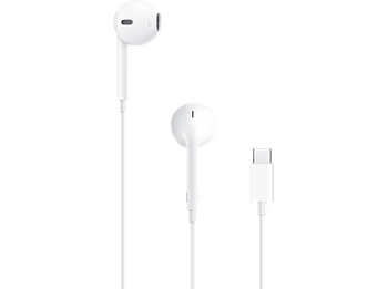 Apple EarPods USB-C, Auriculares de botón, Cable, Micrófono, Blanco