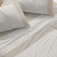 juego de sabanas 100 algodon extrasuave diseno cuadros gris 180 x 190200 cm - lino - burrito blanco