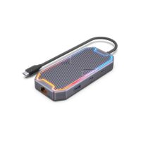 base para portatiles unitek uhub s7 usb-c 100w hdmi 4k ethernet