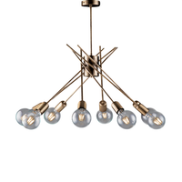lampara de techo de hierro bronce cepillado polaco 8 luces h62 o64 bl186-pl8-brz