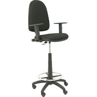 taburete ayna bali negro con brazos regulables