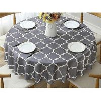 mantel redondo impermeable de 100 cm color gris