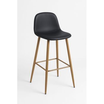 Taburete Teok Polipiel De Polipiel 100*36*32 Cm - Negro