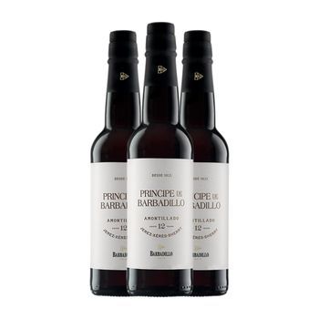 Barbadillo Vino Generoso Amontillado Príncipe Jerez-xérès-sherry Media Botella 37 Cl 19.5% Vol. (pack De 3 Unidades)