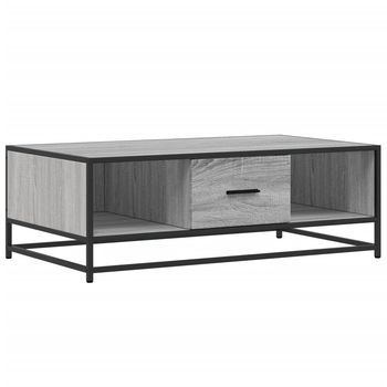 Mesa De Centro，mesa Auxiliar，mesita De Centro Madera Ingeniería Metal Gris Sonoma 100x57x35 Cm