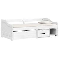 sofa cama con 3 cajones madera maciza pino blanca irun 90x200cm