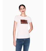 ax armani exchange para mujer 8nytdlyj73zu4104 camiseta casual premium rosa xs algodon manga corta