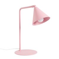 lampara de escritorio rosa acero alt 35 cm