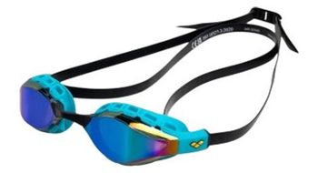 Gafas de natacion arena con cristales espejados air sonic mirror negro y azul