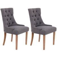 set de 2 sillas de comedor aberdeen tela gris oscuro 58x55x92 cm clp