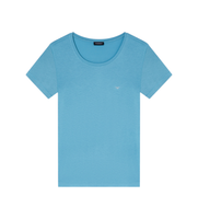emporio armani para mujer ew000408af19024 camiseta essential azul xl homewear viscosa manga corta turquesa