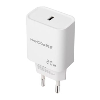 Cargador Nanocable 10.10.2005 USB-C PD 20W Blanco 1xUSB-C 9V Universal