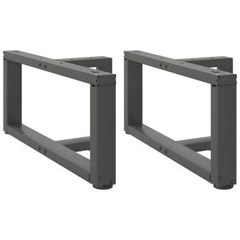 Patas Para Mesa De Centro En Forma De T (2 Unidades), Antracita, 70 X 25 X (30-31) Cm, Acero Vidaxl