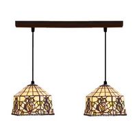 colgante de techo tiffany regleta serie hexa d-20cm x2