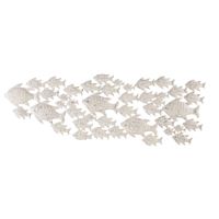 decoracion de pared con forma de pez de acero envejecido 256 x 92 cm