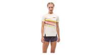 camiseta de manga corta hoka race day blanca para mujer