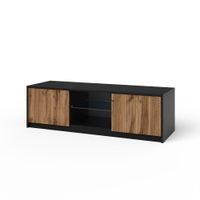 mueble de tv en melamina y mdf negroroble