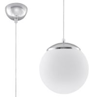 lampara de techo blancocromo acerovidrio alt 110 cm