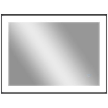 HOMCOM Espejo de Baño con Luz LED 80x60 cm con 3 Colores de Luz Función Antivaho Función de Memoria IP44 Horizontal/Vertical