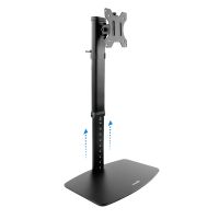 soporte de monitor de sobremesa toooq 17-27 base estable altura ajustable 360-540 mm vesa 75x75100x100 hasta 6 kg compatible con pantallas curvas negro