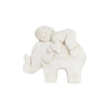 Figura Magnesia 44x22x40 Buda Elefante Envejecido