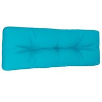cojin para sofa de palets tela turquesa 120x40x12 cm vidaxl