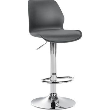 Taburete De Bar Gilbert Plástico Gris 42x39x82 Cm Clp