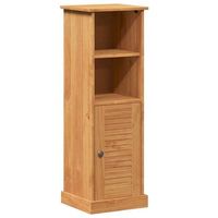 mueble de cuarto de bano con estante vigo marron y marron miel vidaxl