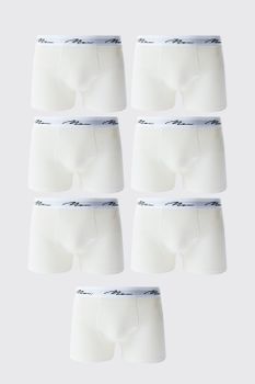 Pack De 7 Calzoncillos Con Firma Man, Blanco